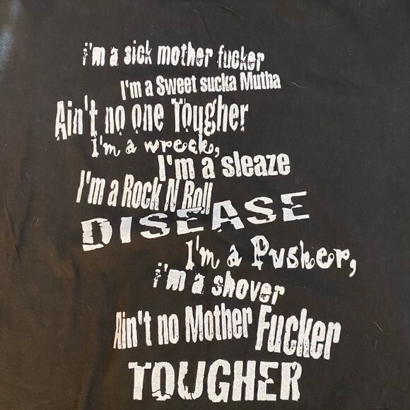 Vintage T Shirt 90’s Motley Crue Tour Shirt (XXL) I’m a sick mother Back Hit - Picture 5 of 5